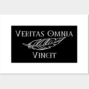 Latin Proverb - Veritas Omnia Vincit Posters and Art